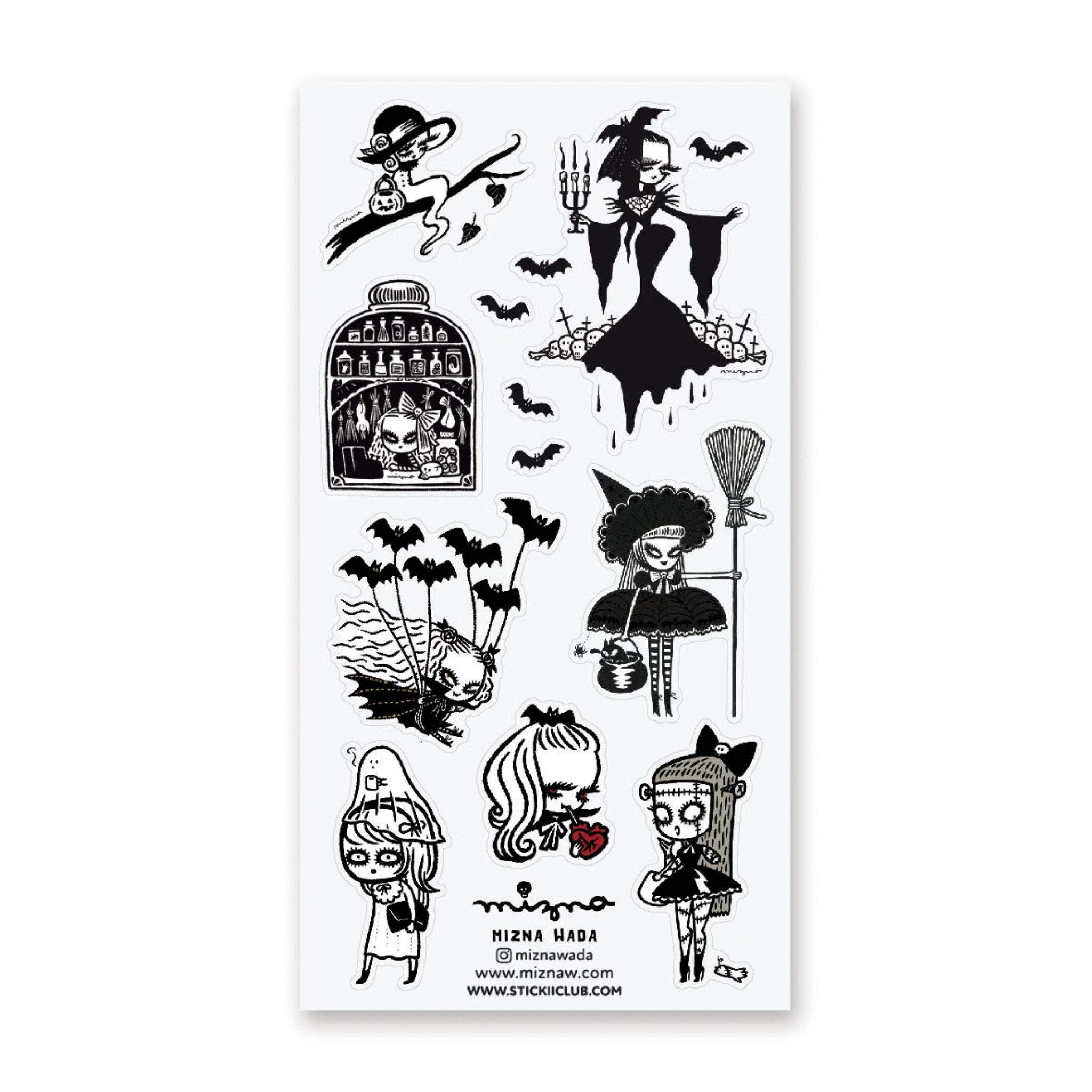 Gals & Ghouls Sticker Sheet STICKII
