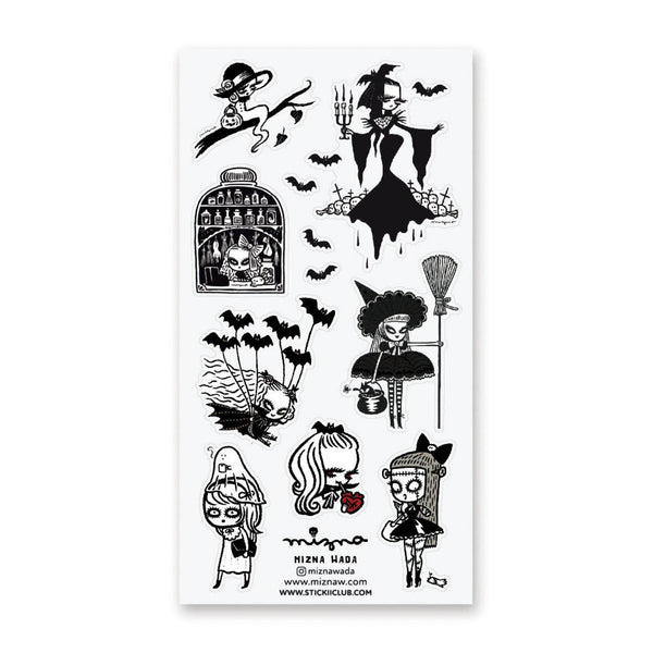 Gals & Ghouls Sticker Sheet - Bubble Wrapp Toys