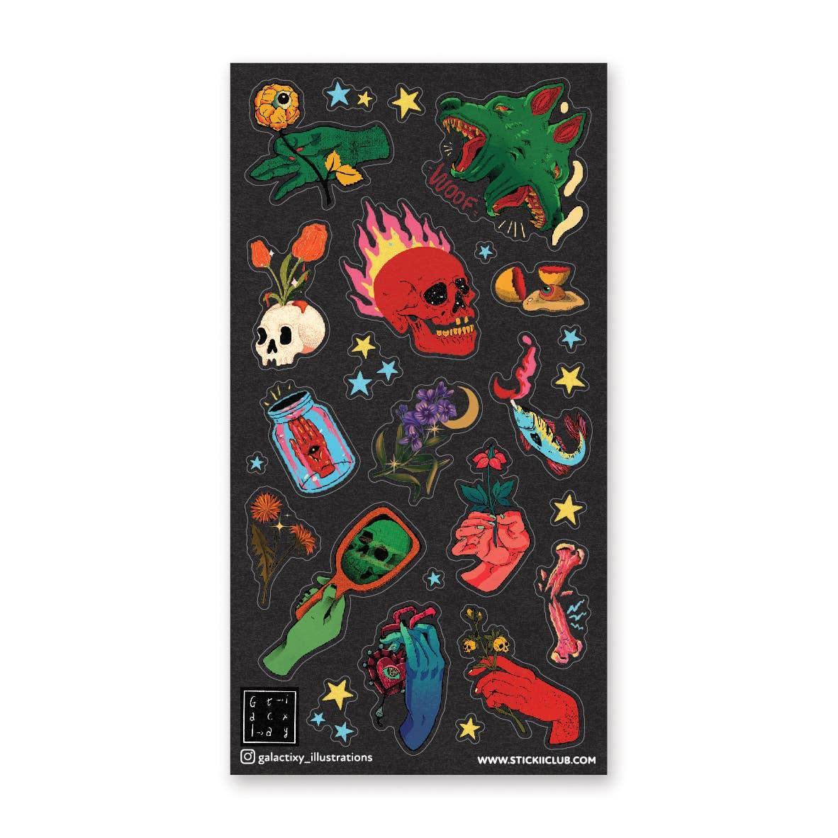 Ghostly Nature Sticker Sheet Decorative Stickers STICKII