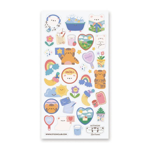 Happy Days Sticker Sheet - Bubble Wrapp Toys