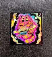 Holographic Cat Stickers by PinkGabberCat - Bubble Wrapp Toys