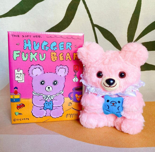 Hugger Fuku Bear Plushie by Don’t Cry In The Morning x Poppies Doll - Bubble Wrapp Toys