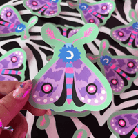 Moth Matte Vinyl Sticker - Bubble Wrapp Toys
