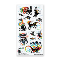 Mythical Rainbows Sticker Sheet - Bubble Wrapp Toys