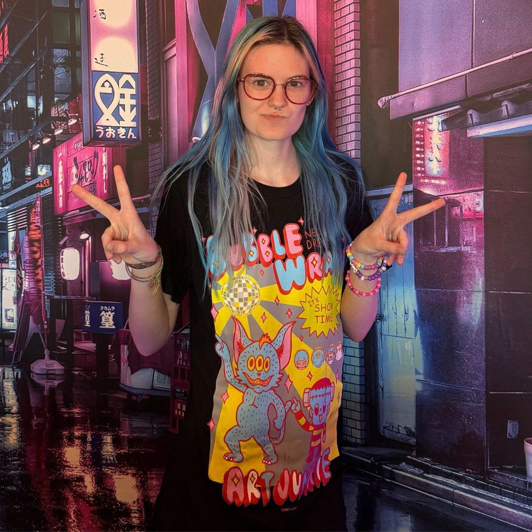 Neon Dream T-Shirt by Art Junkie x Bubble Wrapp t-shirt Art Junkie x Bubble Wrapp S - Untucked (example)