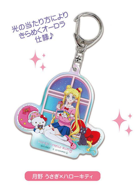 Pretty Guardian Sailor Moon Series x Sanrio Tsukino Usagi x Hello Kitty Acrylic Keychain - Bubble Wrapp Toys