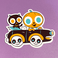 Pumpkin Car Sticker - Bubble Wrapp Toys