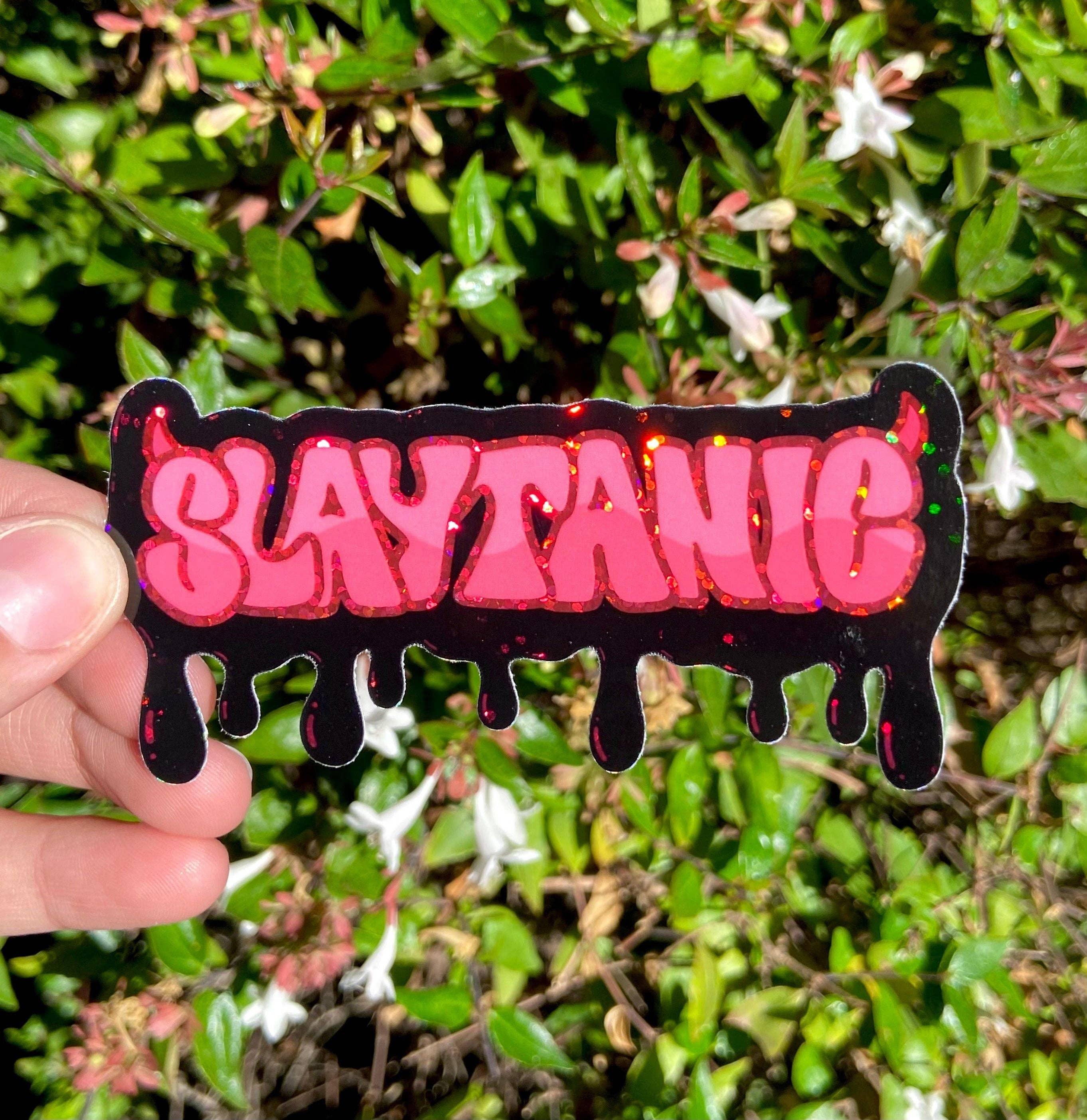 Slaytanic Goth Sparkle Sticker Decorative Stickers Hollandaize Art