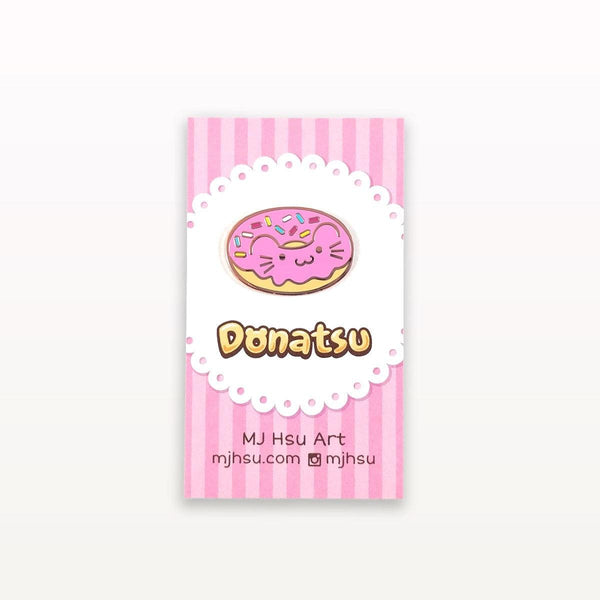 Strawberry Donatsu Pin (Rose Gold ver.) by MJ Hsu - Bubble Wrapp Toys