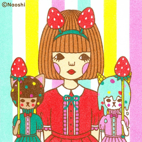 Strawberry Princess Print by Naoshi - Bubble Wrapp Toys