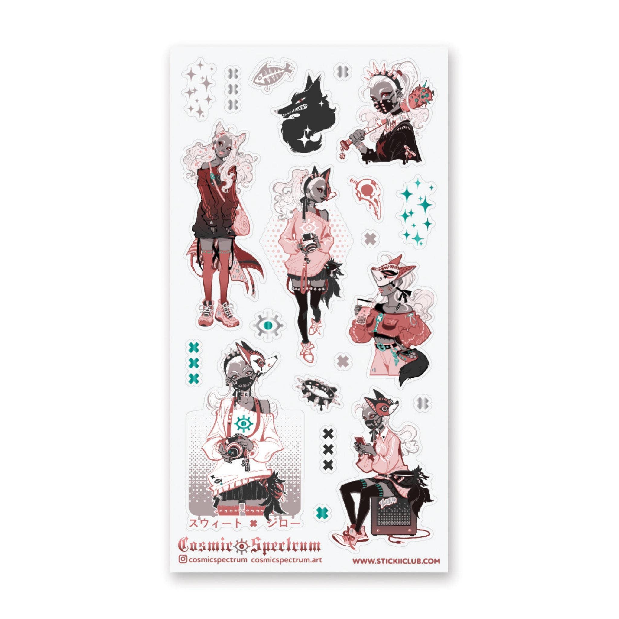 Stylish Streetwear Sticker Sheet STICKII