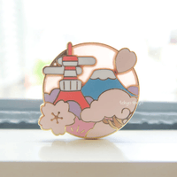 Tokyo in Bloom Pin - Bubble Wrapp Toys